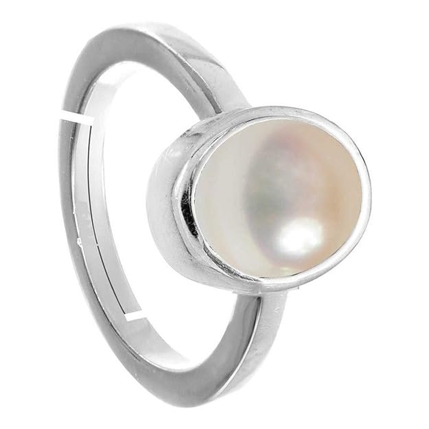 Gold Ring, Pearl Ring, Stone Ring, Pearl And Gold Ring, White Pearl, Gold  And White - 5066 on Luulla